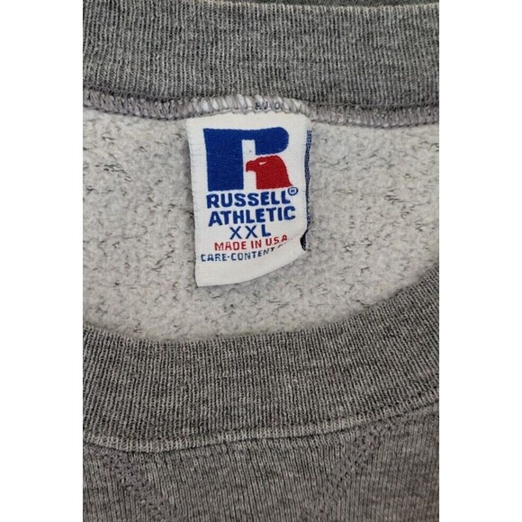 Vintage "OLD HABITS" Gray Pullover Graphic Sweatshirt Unisex Size L/XL USA Made - Picture 7 of 8